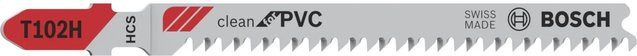 Bosch Stichsägeblatt Pro T 102 H Clean für PVC, 3 Stück, Silber - Bild 1