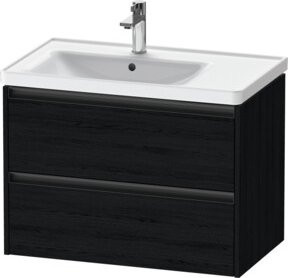 Duravit Waschtischunterschrank Ketho.2 in Schwarz für Waschtisch mit Becken links, B/T/H: 78,4 x 45,5 x 54,9 cm - Bild 1