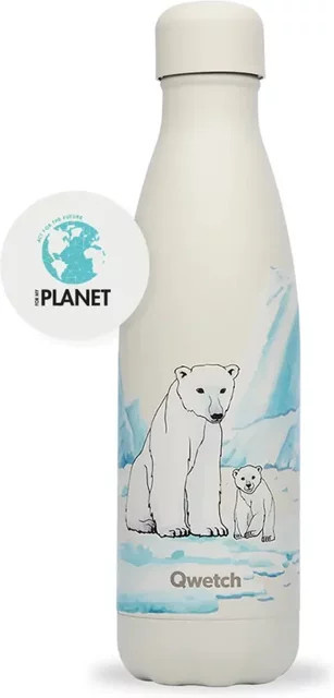 Isolierflasche Qwetch Originals Banquise in Weiß, 0,42 l - Bild 1