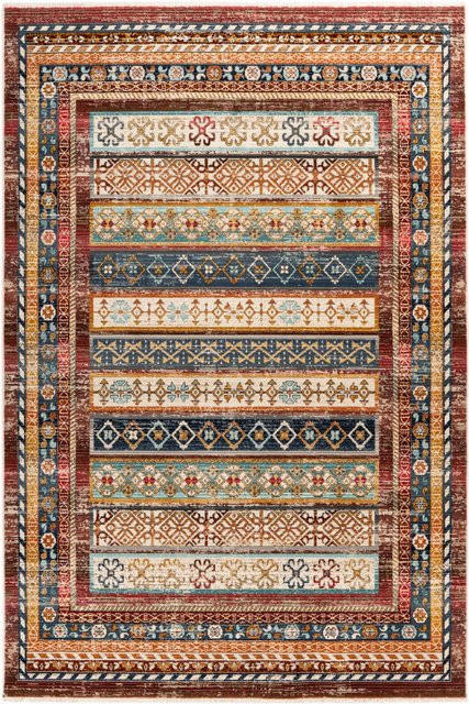 Teppich MY INCA von OBSESSION in Multicolour, moderner Ethno-Stil mit Fransen, maschinengefertigt aus Polypropylen, rechteckig, geeignet für Fußbodenheizung - Bild 1