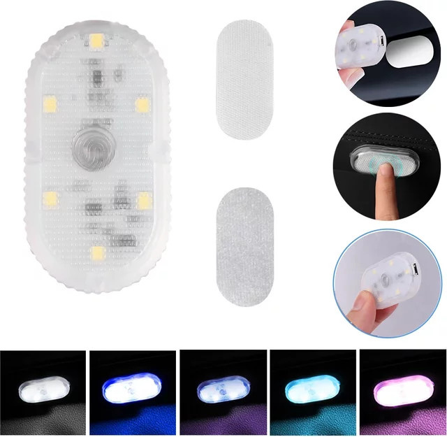 MERRYLE LED Nachtbeleuchtung mit Touch-Sensor und Bewegungsmelder, USB aufladbare Unterbauleuchte in Weiß - Bild 1