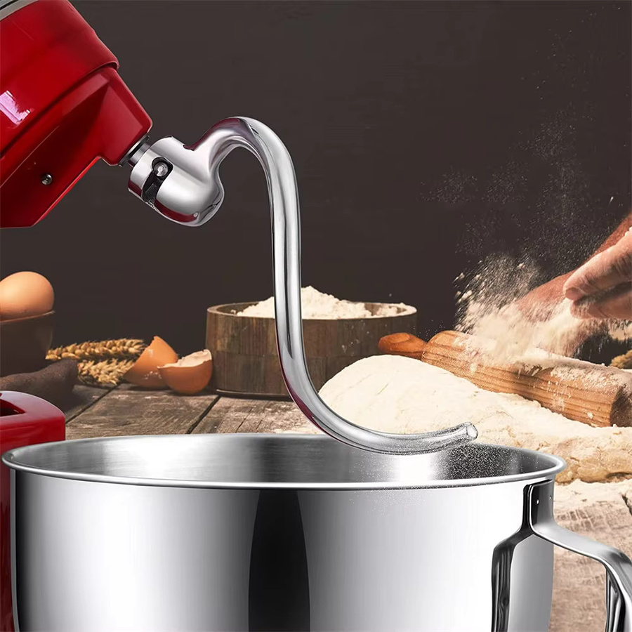Edelstahl-Knethaken für KitchenAid Standmixer in Silber, passend für 5 Quart und 6 Quart Modelle - Bild 2