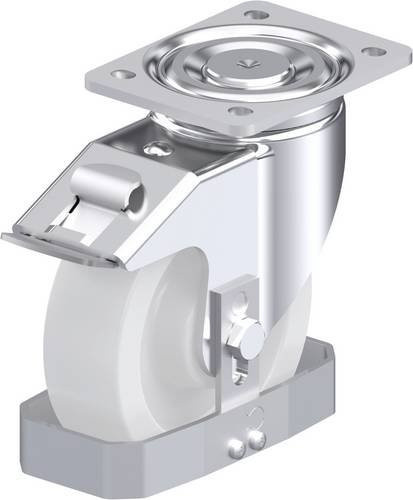 Blickle Stahlblech-Lenkrolle LH-SPO 160G-FI-FS in Silber, Rad-Durchmesser: 160 mm, Tragfähigkeit: 850 kg - Bild 1