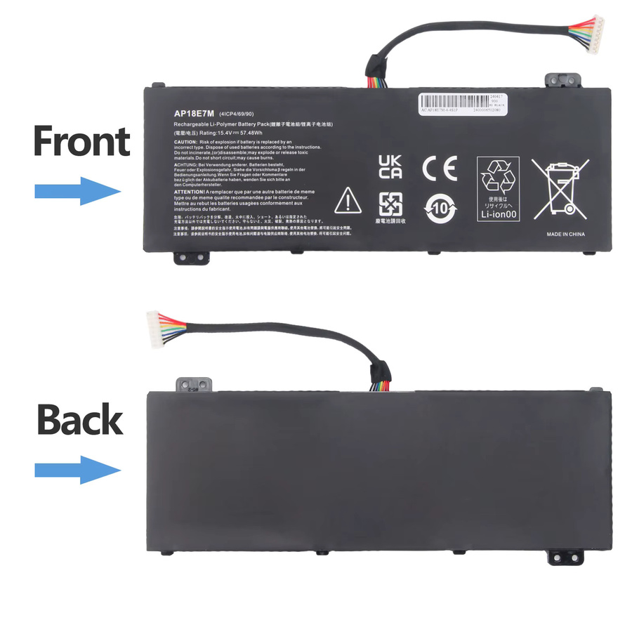 Oyomba Laptop-Akku AP18E7M AP18E8M in Schwarz für Acer Nitro 5 AN515-54 AN517-51 AN515-44 AN515-43 Nitro AN715-51 PH315-52 PH317-52 - Bild 4