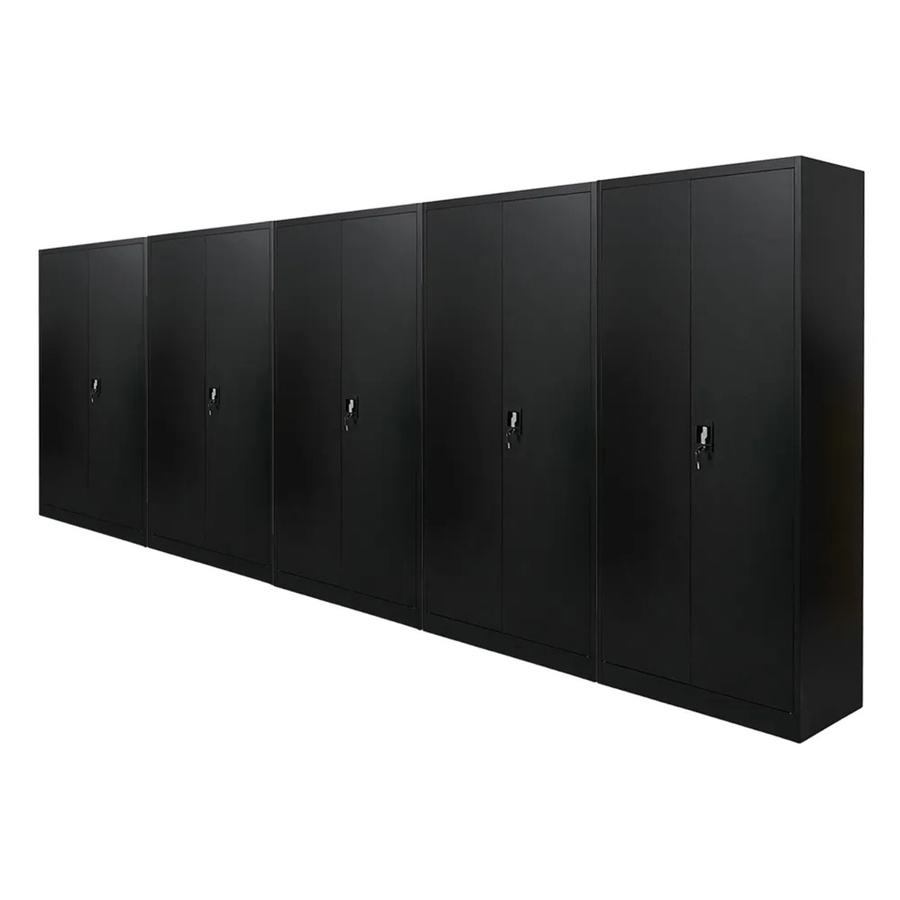 PROREGAL Flügeltürenschrank ELEPHANT in Schwarz Matt mit 4 Fachböden, H x B x T: 185 x 90 x 40 cm - Bild 2