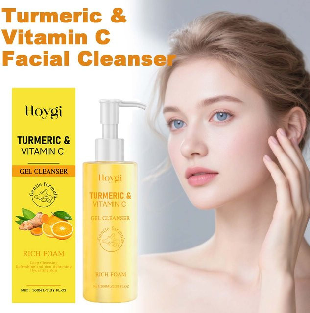 Hoygi Kurkuma-Gesichtsreiniger mit Vitamin C, 100 ml, Unisex - Bild 1