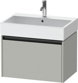 Duravit Waschtischunterschrank Ketho.2 in Betongrau, wandhängend mit 1 Auszug, B: 68,4 cm, T: 46 cm, H: 44 cm - Bild 1