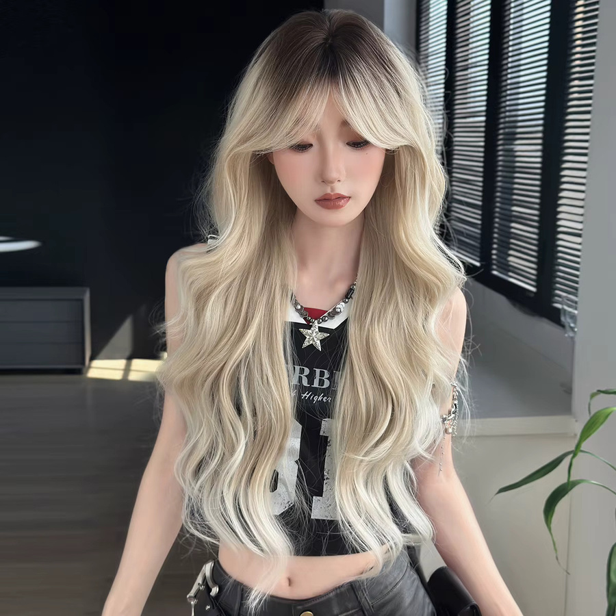 7JHH WIGS Perücke, blonde Wellen, synthetisch, Damen - Bild 2