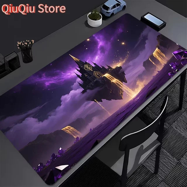 Potdemiel Mousepad Verträumte Wind Mode in Lila, wasserdicht und rutschfest für PC und Laptop - Bild 1