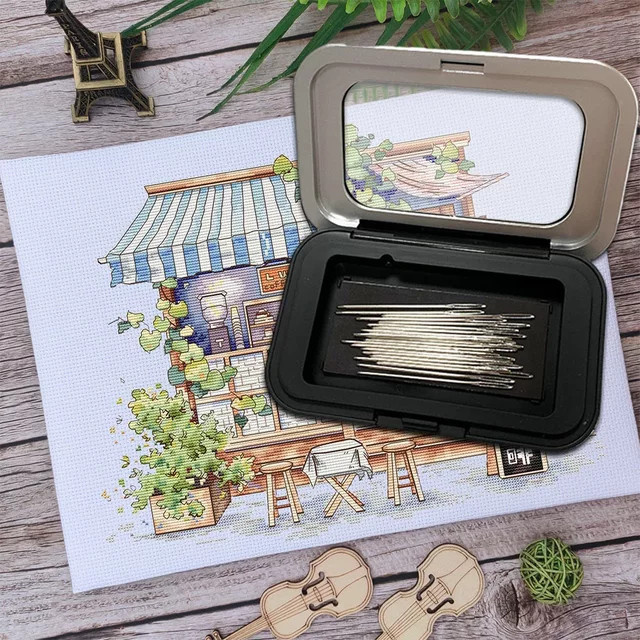 Magnetische Nadelbox aus Kunststoff für Sticknadeln und Nähzubehör - Bild 1