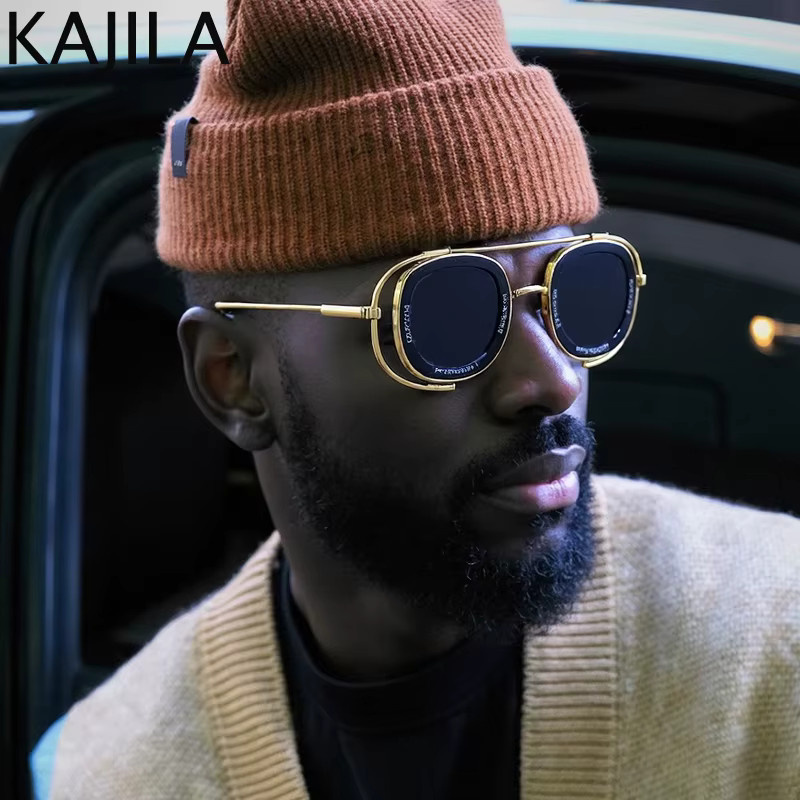 Kajila Sonnenbrille Aviator, Metall, Vollrand, Gold, Herren - Bild 2
