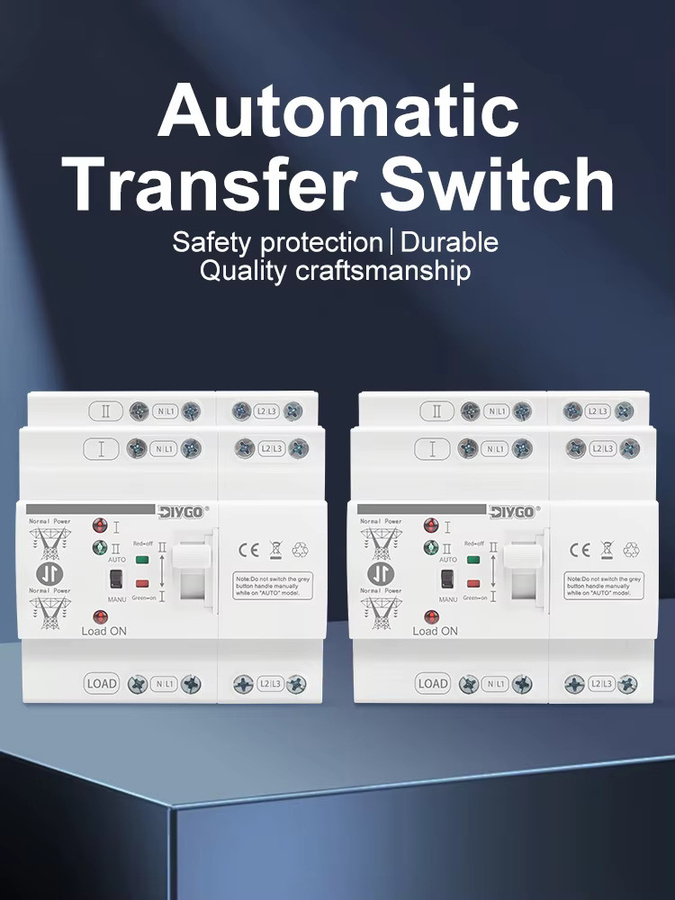 DIY GO Automatik-Umschalter ATS Dual Power Wahlschalter für DIN-Schiene 80A 110V/220V - Bild 4