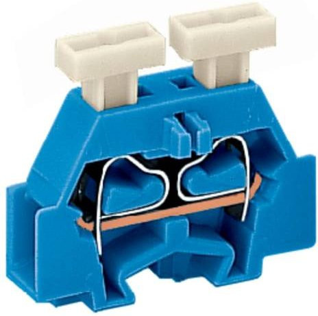 WAGO 261-304/341-000 Einzelklemme 6mm Zugfeder Blau 200 Stück - Bild 1