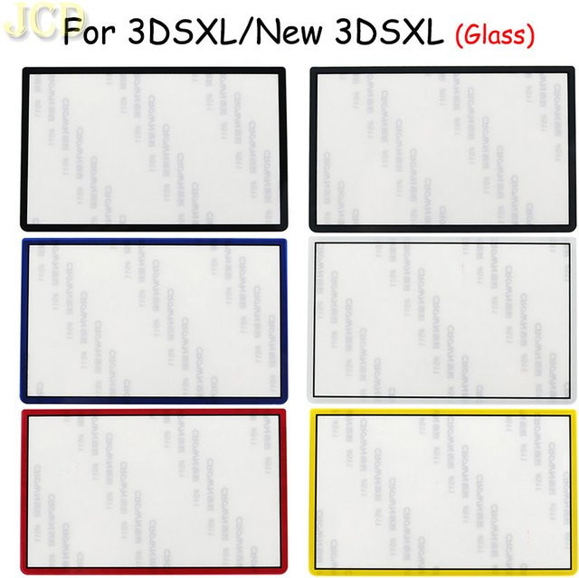 JCD Ersatzteil Set für Nintendo 3DS XL und 3DS LL in Rot: Oberes LCD-Spiegelglas und vordere Objektivabdeckung zur Reparatur deiner Konsole - Bild 1