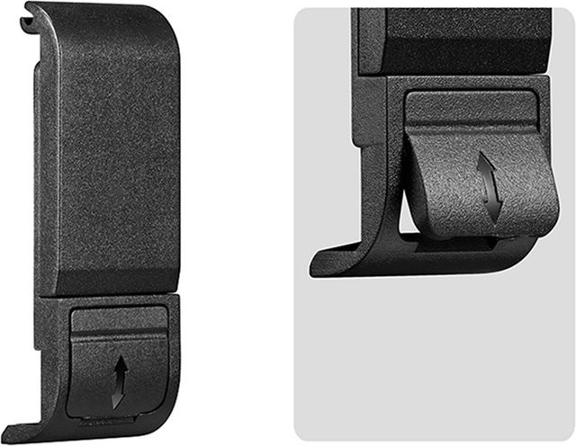Ersatz-Batterieabdeckung als Seitentür für GoPro Hero 13, 12, 11, 10 und 9 in Schwarz, staubdichte Durchgangstür zum Aufladen ohne Entfernen der Batterie - Bild 1