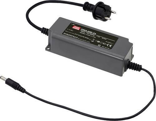 Mean Well OWA-60E-20 Tischnetzteil in Grau mit 20 V/DC, 3A und 60W - Bild 1