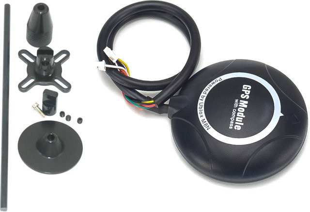 QX-MOTOR GPS-Modul M8N mit integriertem Kompass in Schwarz für APM PIX Pixhawk PX4 Flight Controller - Bild 1