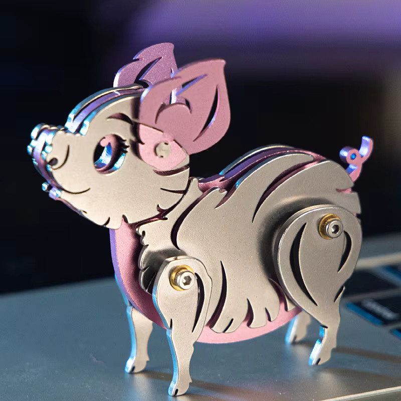 MOKR Schwein 3D Metall-Puzzle, Montagemodell - Bild 3