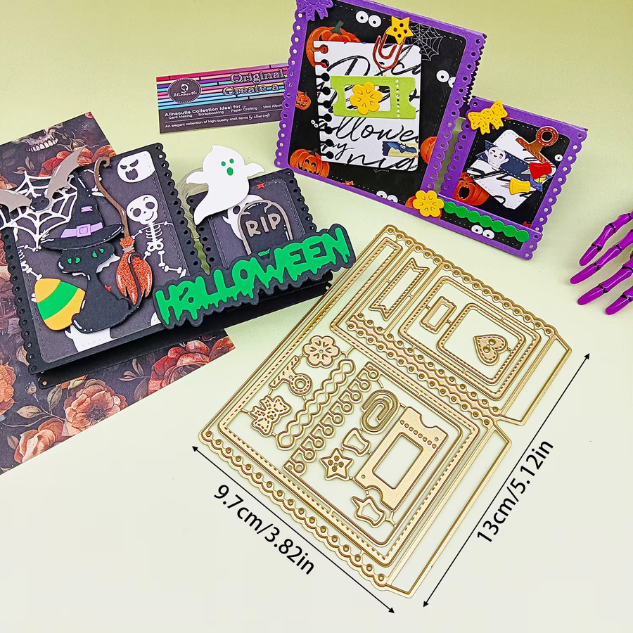 Alinacutle Metall-Stanzformen Geister-Katzen für Halloween und Weihnachten zum Basteln von Karten und DIY-Papierhandwerk - Bild 2