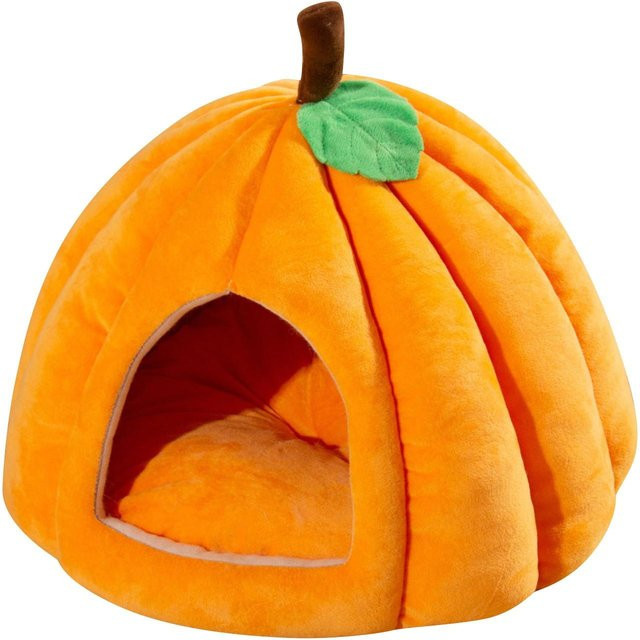 Pet Products My Halloween Kürbishaus Haustierbett für Katzen und Hunde, Orange - Bild 1