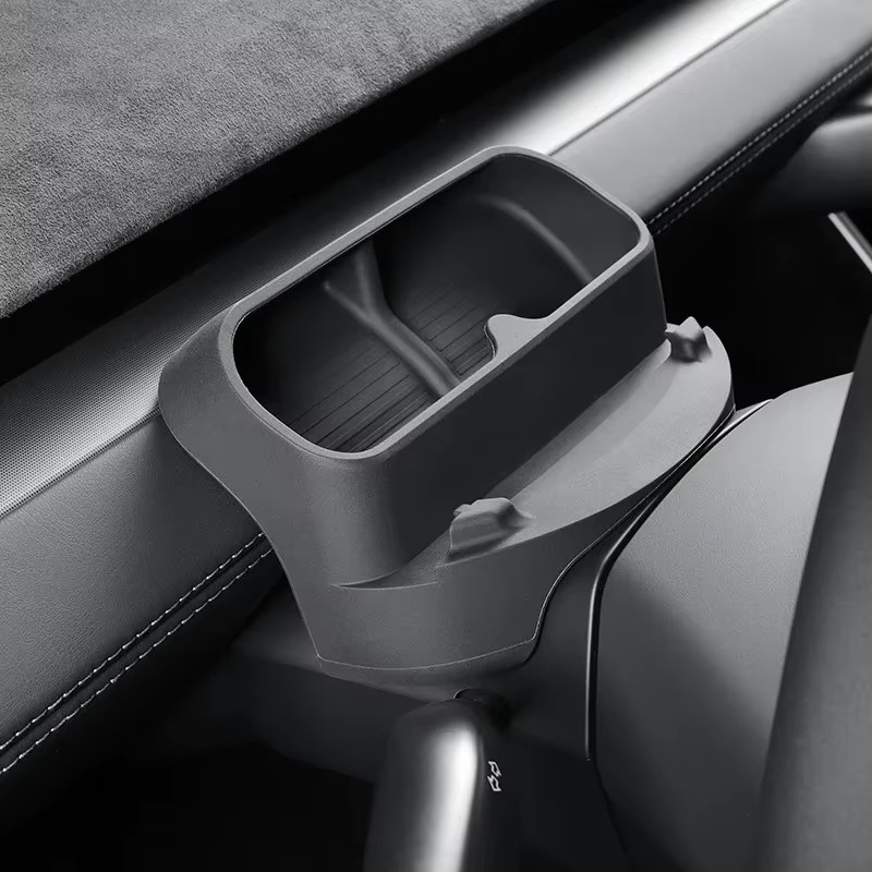 Multifunktionale Silikon-Aufbewahrungsbox für Tesla Model Y/YL Juniper 2025 mit Handyhalterung und Brillenaufbewahrung - Bild 3