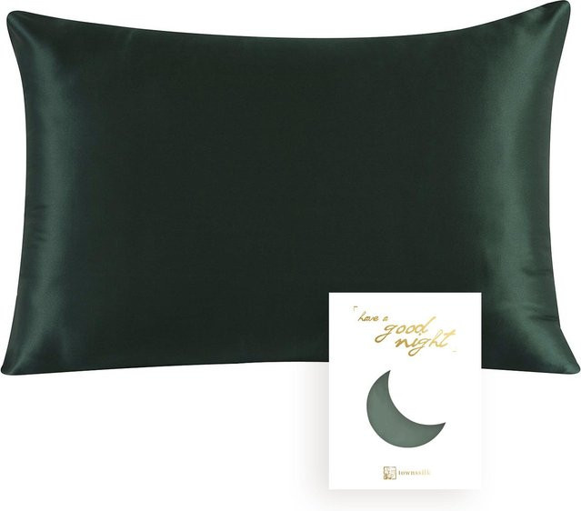 JMG Clothing Kissenbezug aus 100% natürlicher Maulbeerseide mit 19mm Dicke, Grün, B/L: 50 x 75 cm - Bild 1