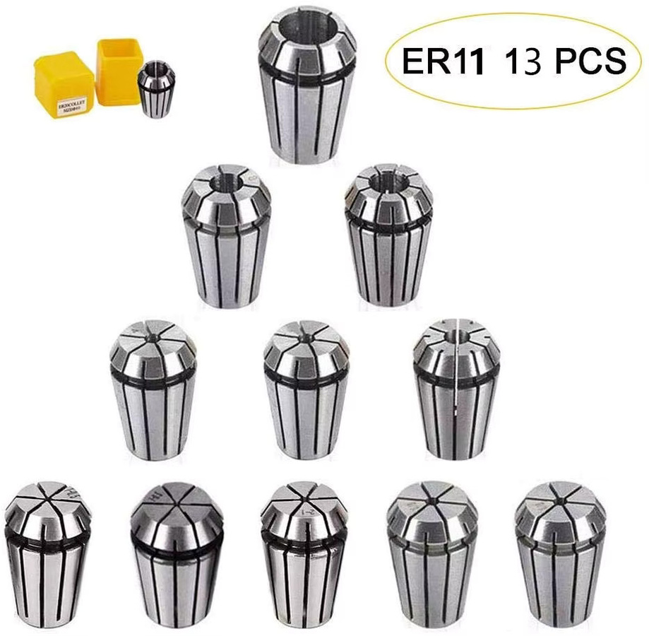MEMEX Spannzangen-Set in Silber mit 0,008 Genauigkeit für ER8 ER11 ER16 ER20 ER32 ER40 CNC-Drehwerkzeuge und Graviermaschinen - Bild 2