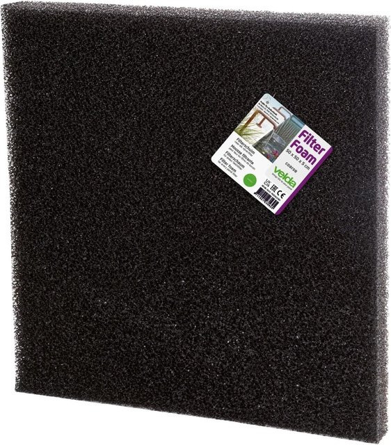 Velda Filterschaum Grob Schwarz B: 50 cm, T: 50 cm, H: 2 cm - Bild 1