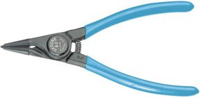 Gedore Montagezange für Sicherungsringe außen mit Öffnungsfeder und Klemmschutz, gerade Backen, Spitzen-Ø: 2,3 mm, Farbe: Blau - Bild 1