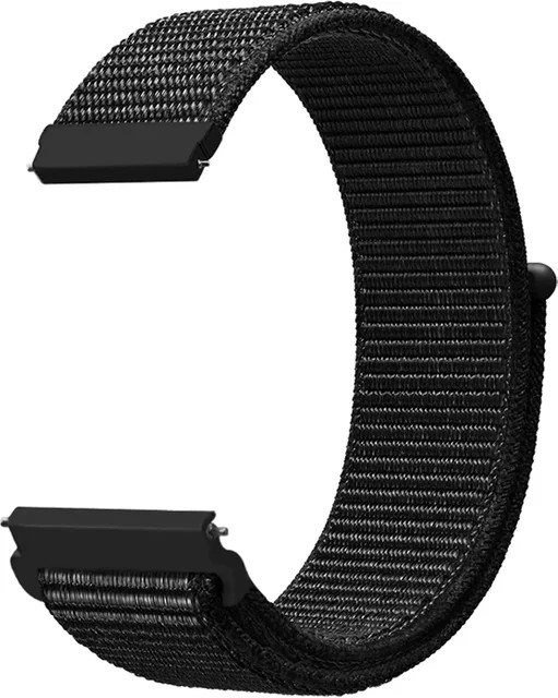 NEY Uhrenarmband Nylon, Schwarz, Unisex, 20mm/22mm - Bild 1