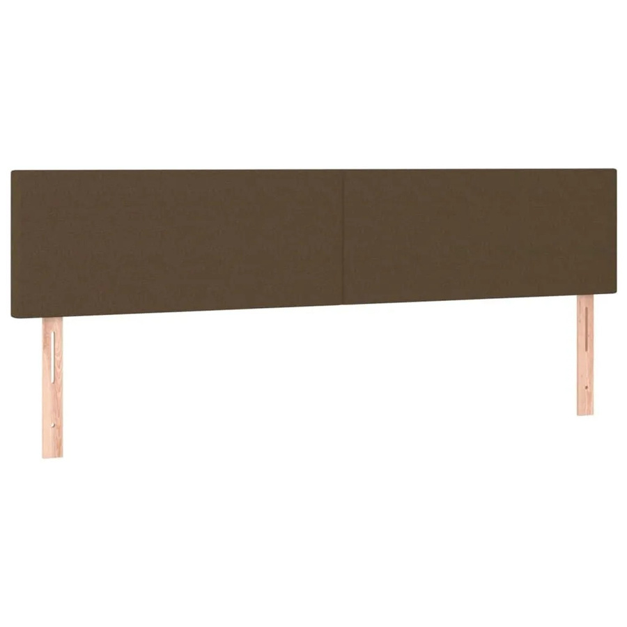 2er-Set vidaXL Kopfteile aus Stoff in Dunkelbraun, B/T/H: 160 x 5 x 78-88 cm - Bild 2