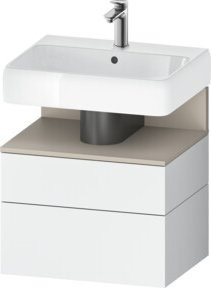 Duravit Waschtischunterschrank Qatego in Weiß mit 1 Tür und 1 Auszug, B/T/H: 59 x 47 x 59 cm - Bild 1