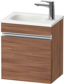 Duravit Waschtischunterschrank Sivida wandhängend mit Tür in Nussbaum Natur, B/T/H: 40 x 44 x 29,5 cm - Bild 1