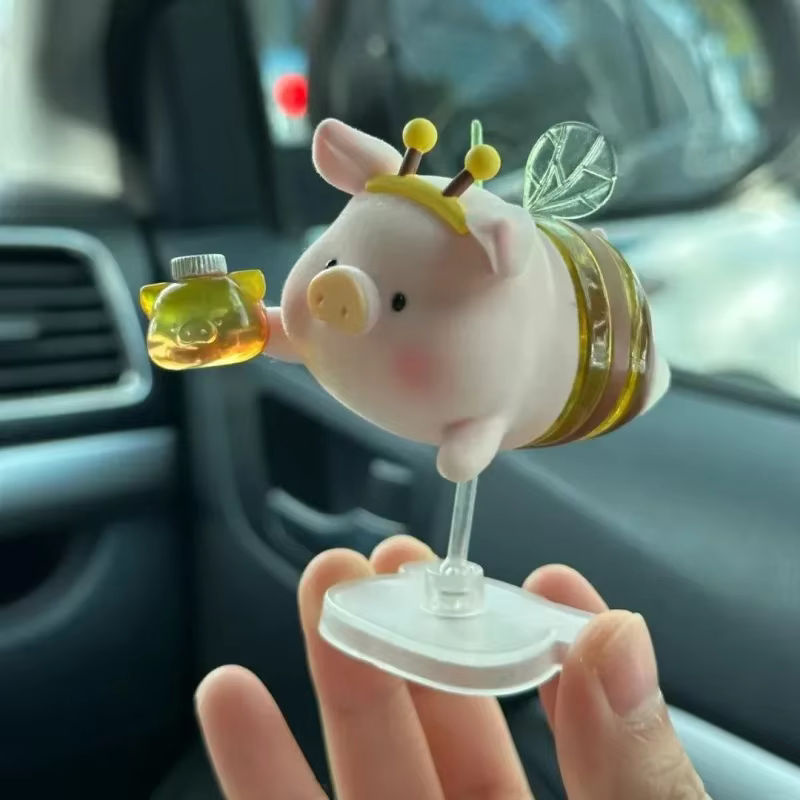 LuLu The Piggy Farm Series Blind Box Mystery Box mit einer rosa Actionfigur Mushroom aus Kunststoff - Bild 4