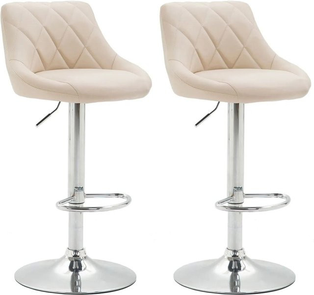 CLP 2er Set Barhocker Lazio aus Kunstleder in Creme/Beige - Bild 1