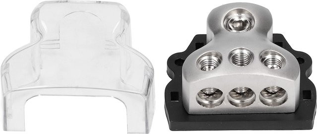 TOMTOP 3-Wege Stromverteilerblock Audio Sicherungshalter Verbindungsblock für Autos in Schwarz und Weiß - Bild 1