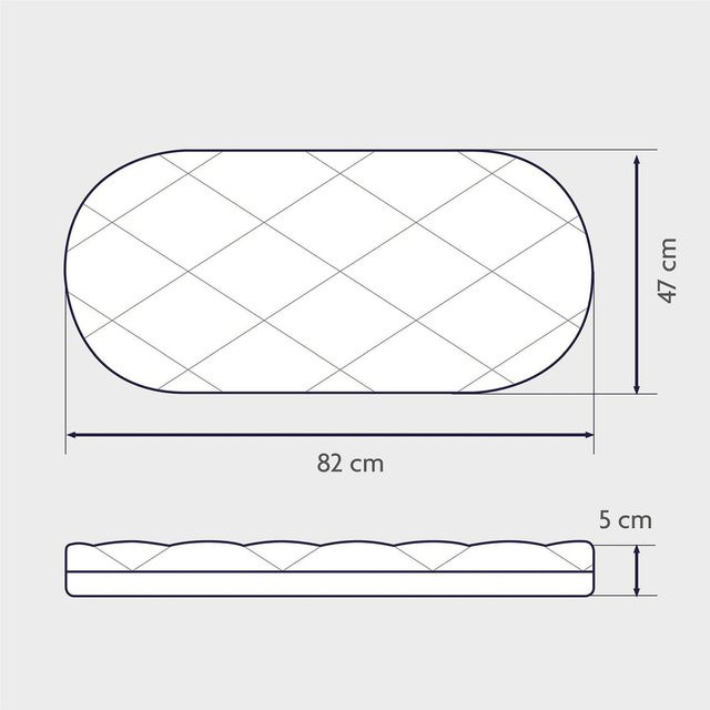 Julius Zöllner Matratze Dr. Lübbe Premium für Stubenwagen Maxi, Weiss, B: 82 cm, T: 47 cm - Bild 1