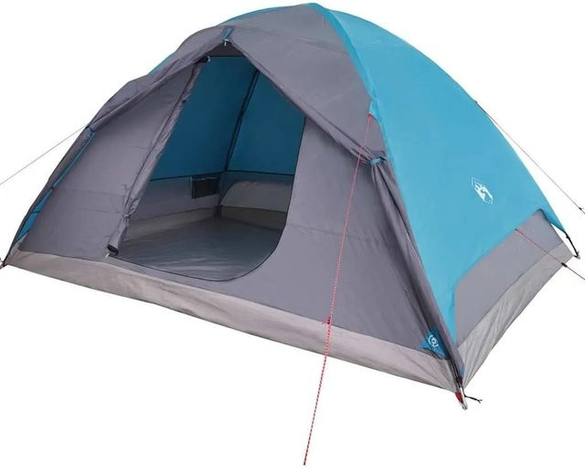 vidaXL Kuppel-Campingzelt für 6 Personen in Blau, wasserdicht - Bild 1