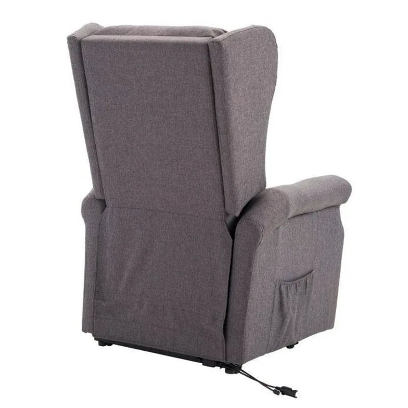 HOMCOM Elektrischer Aufstehsessel mit Liegefunktion in Grau aus Leinenimitat, B: 72,5 cm, T: 94 cm, H: 109 cm - Bild 4