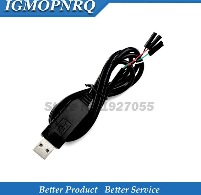 USB zu UART TTL Konverter Modul PL2303 PL2303HX mit 4-Pin RS232 Anschluss, Schwarz, Kabellänge: 1 m - Bild 1