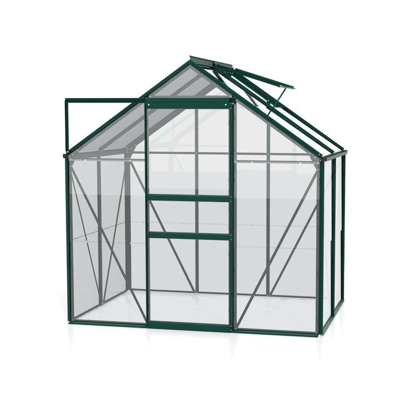 Vitavia Gewächshaus Venus 2500 in Smaragd Grün mit 2,5 m² Anbaufläche und 3 mm ESG-Glas - Bild 3