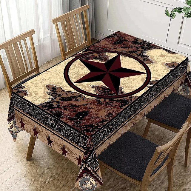 Rechteckige Tischdecke von JMG Household Supplies im persischen Boho-Stil, geometrisch bedruckt, schwarz, B/T: 90 x 140 cm - Bild 1
