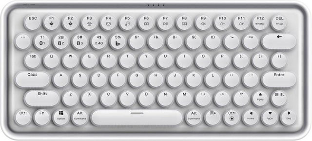 Rapoo Ralemo Pre 5 Mechanische Multimodus-Tastatur, Weiß, QWERTZ - Bild 1