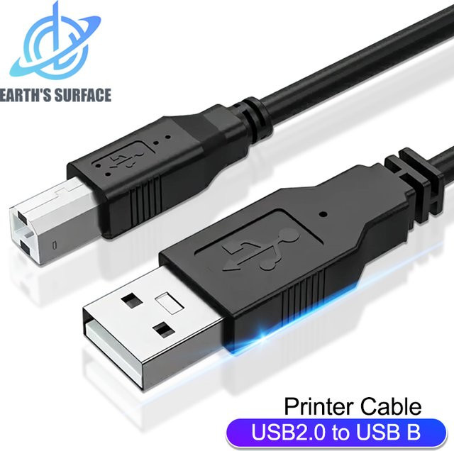 OUIO USB 2.0 Druckerkabel Typ A auf Typ B in Schwarz - Bild 1