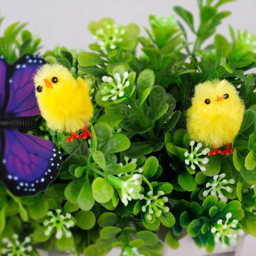 Mini Ostern Gelb Küken, Bauernhof Tier Statuen, 60-teiliges Set - Bild 3