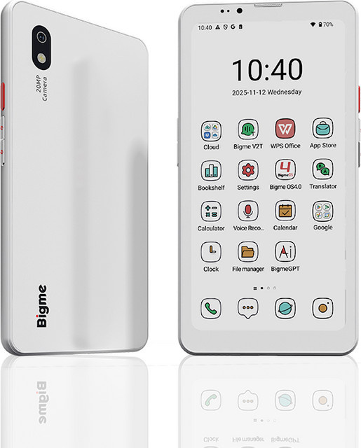 Bigme Hibreak Pro Color E-Ink E-Book-Reader mit 6,13 Zoll Display, Android 14, 8 GB RAM, 256 GB Speicher, Dual-Kamera, NFC und 4G-Funktion in Weiß - Bild 1