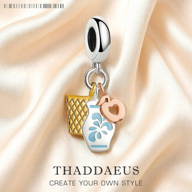 Thaddaeus Krug-Anhänger-Charm, 925 Silber, Unisex - Bild 1