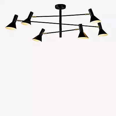 RoMi Izmir Deckenleuchte in Schwarz aus Metall im modernen Kegel-Design - Bild 1