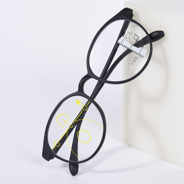 ONEVAN Lesebrille Damen, Rund, TR90, Vollrand, Schwarz, Anti-Blaulicht - Bild 1
