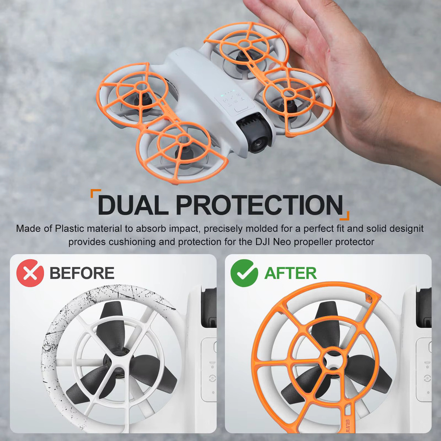 DJI Neo Propellerschutz Anti-Kollisions-Schutzring in Rot und Orange - Bild 3